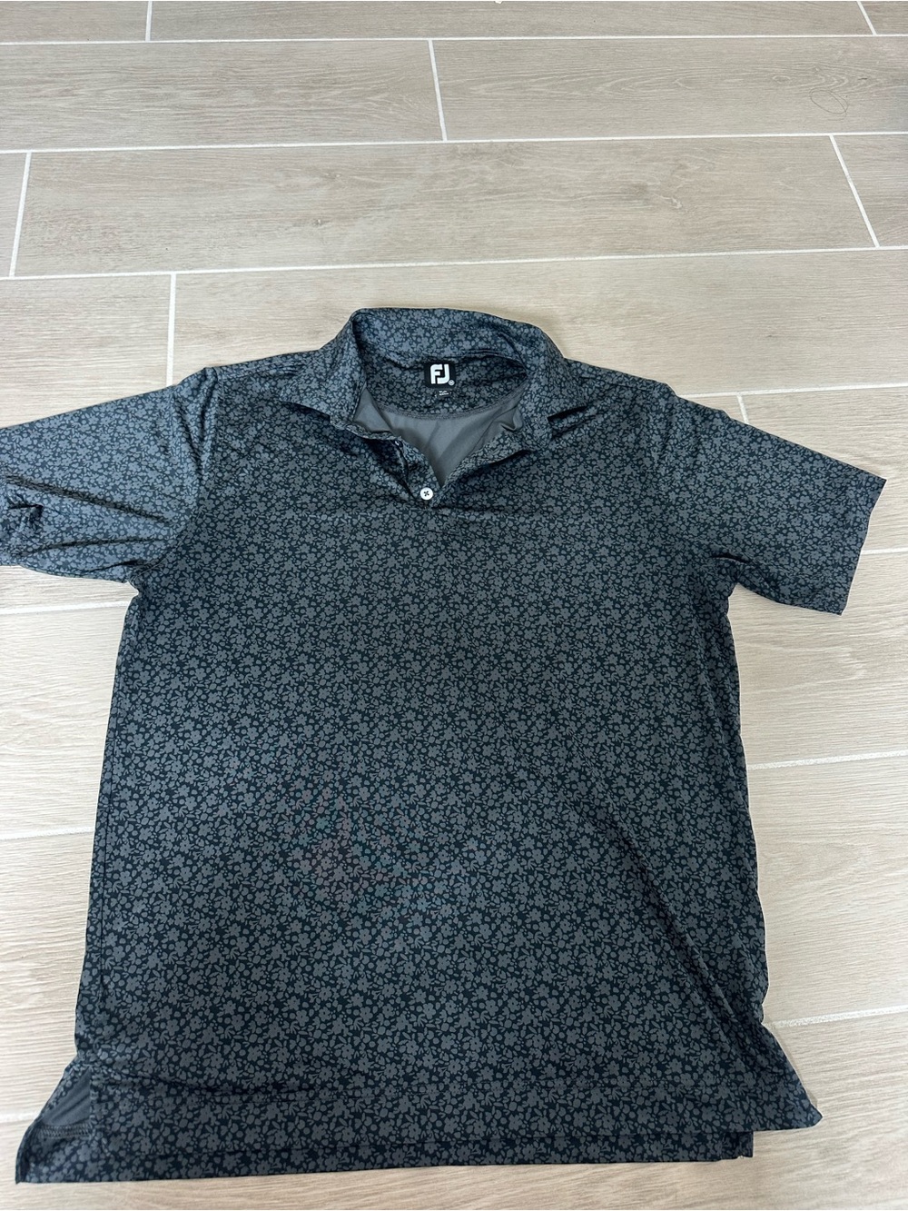 FootJoy Men’s Black Floral Performance Polo